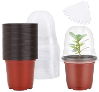 Startset 10 minikasje pot / set 10 potten;10 deksels en 10 labels Vensterbankkasjes Pot, kap en label