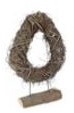 Frame Stand. Ei Fibrous Twig White wash +/- 30*50cm Twijgen Ei incl voet,  