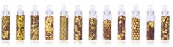 Glitters en steentjes voor oa Epoxy set van 12 buisjes GOUD figuurtjes voor Epoxy Resin, Nagels, Decoratie, Makeup,Schilderen