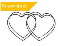 Actie Frame Dubbelhart Heart Passion 2 Tb L30.5w18.0h3.5 Hartframe met 2 reageerbuisjes