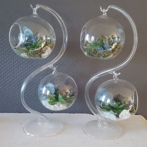 Glasarrangement standaard Svorm 1 standaard incl. 2 bollen  Glasarrangement zie video