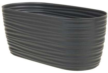 Bloemenbak flowerpot sahara petit 27 cm Antraciet Bloemenvaas pot