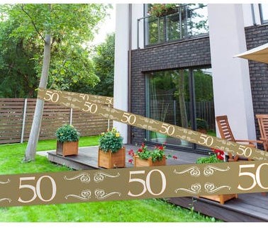 Afzetlint 50 Jaar Sarah Sara Goud 15 meter Afzetlint Sara