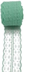 Budget Lint Kant Mintgroen +/-45mm 10 yard Mintkleurig kant 45 mm
