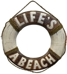  Reddingsboei Boei Naturel Life's a Beach  40cm Grote boei