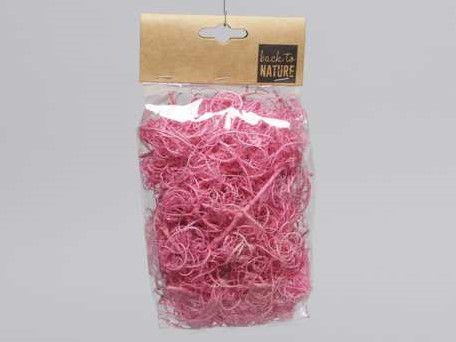 Curly mos klein verp +/- 40 gram. Roze Curly mos klei