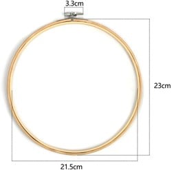 Bamboe ring Borduurring Flowerhoop met stelschroef 23/24 cm/stuk Bamboo bloemenring  