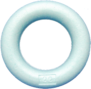 Oasis Styropor RING 50 cm. LichtGroen Platrond 50*6.5*12cm. op=op Grote piepschuim ring