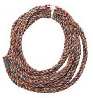 Actie TOUW recycle fabrics rope 5 mtr dia 5 mm  decoratief touw van gerecycled materiaal