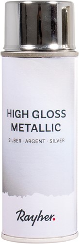 Highgloss metallic spray, bus 200ml, zilver Hoogglans spray