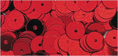 Pailletten, glad, 6mm ›, ZB-zak … 1000 stuks. ROOD Pailletten, glad, 6mm ›,