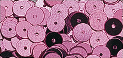 Pailletten, glad, 6mm ›, ZB-zak … 1000 stuks. Donkerroze Pailletten, glad, 6mm ›,