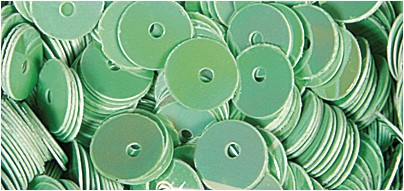 Pailletten, glad, 6mm ›, ZB-zak … 1000 stuks. iriserend GOUD Pailletten, glad, 6mm ›,