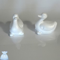 Styropor Eend, duck 11.5 cm. voor bijvoorbeeld roosjes per stuk Eendje van piepschuim
