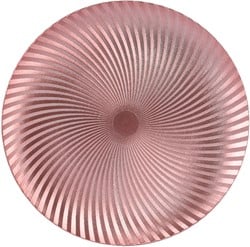 Onderbord parelmoer roze 33 cm rond kunststof
