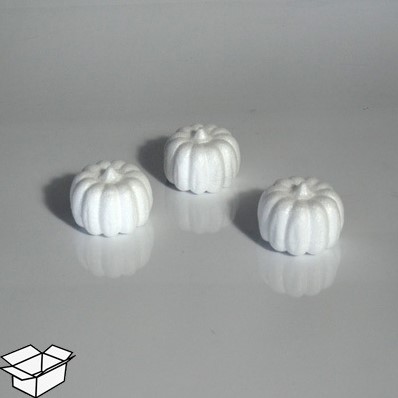 Wit Styropor pompoentje 7 cm/ st pompoen van piepschuim