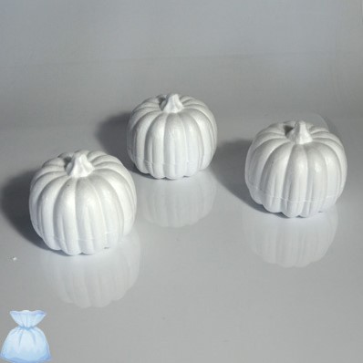 Witte Styropor pompoen 11 cm/ st pompoen van piepschuim