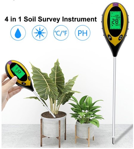 4 in 1 meetinstrument Meet zonlicht, vocht, PH waarde, temperatuur hulp voor zaaien en stekken