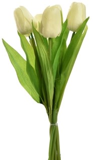 Actie Tulp Tulpen Creme 35cm Bundel 7st Merk: PURE   Zijde Tulpen