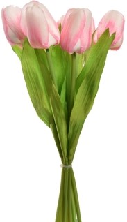 Actie Tulp Tulpen ROZE 35cm Bundel 7st Merk: PURE   Zijde Tulpen