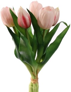 Actie Tulp Tulpen Lichtroze Light Pink 30cm Bundel 5st Merk: PURE kunststofTulpen