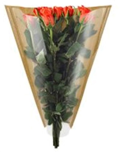 Bloemenhoezen 50x40x12cm OPP30/45gr bruin gestreept kraft / pak 50 Bloemenhoezen