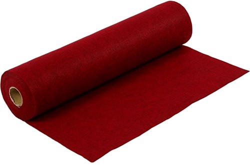 Hobbyvilt 45 cm, dikte 1, 5 mm ROL 5m 180-200 g/m2 - Gemeleerd rood grootverbruiker