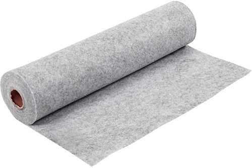 Hobbyvilt 45 cm, dikte 1, 5 mm ROL 5m 180-200 g/m2 - gemeleerd grijs grootverbruiker