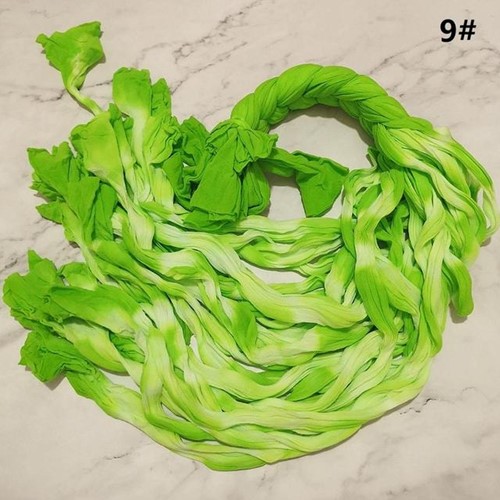 Nylon 38 LichtGroen Wit 2tone voor het maken van bloemen, pakje van 5 Nylon