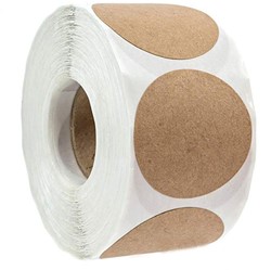 500 KRAFTKLEURIGE Blanco Stickers Labels 2.5 cm 1" Sluitsticker om zelf op te printen