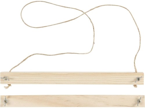 Posterhanger Set H: 2 cm D: 2,2 cm B: 25 cm Grenen posterlijsten