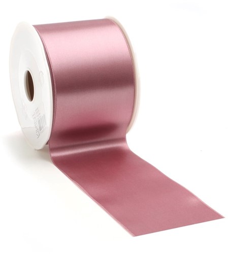 Lint WIDE Satin Satijn Oud Roze 70 mm /rol 25 m ook geschikt om te bedrukken met onze lintprinter