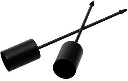 Kaarsenhouders Metaal 4 candle holder Ø 2.5 cm/12 cm Zwart /pak4 Metalen kaarsenhouder  