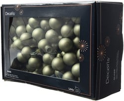 Balletjes op draad 2 cm Rozemarijn mat doos 144 stuks kerstballen