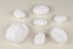 Bolletjes WIT mos gemengde maten Bolletjes WIT m