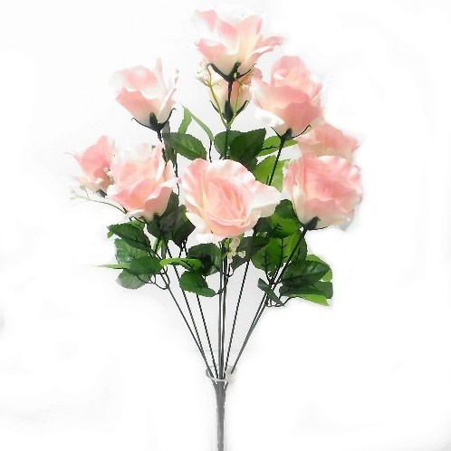 Roze. NBundel Lightpink lichtroze+Gips 9knoppen 54 cm. flowerwall vuller