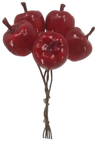 Appeltjes rood 2 cm zakje +/- 20 stuks kleine rode appeltjes