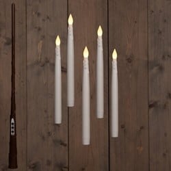 Actie LEDkaarsen Anna's Collection B.O.T. Floating Candle Magic met Timer candle Drip SET 5 Zwevende kaarsen 5 stuks 27cm en een toverstaf