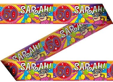 Afzetlint 50 Jaar Sarah Knalfeest 15 meter Afzetlint Sara