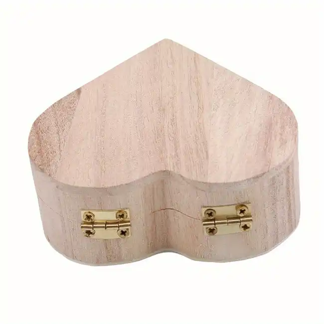 Bloemendoos Houten spaandoos HARTvorm Ø 17.5 x 14.5 x 6 cm sieradendoos juwelendoos dhz