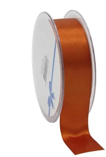Dubbelsatijn 38mm x 25m Koper Copper Double Faced Satin Ribbon Dubbelsatijn