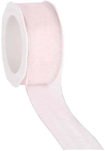 Lint Organza Roze 38 mm draad /rol 20m Lint Organza Rose