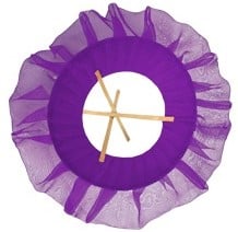 Boekethouder organza non woven 25cm. paars Boekethouder