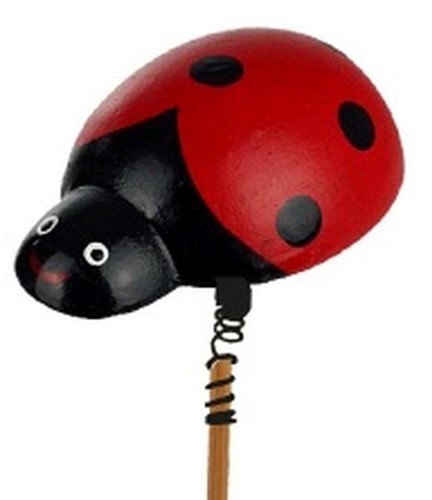 Bijsteker lieveheersbeestje +/- 20 cm. stok rood Bijsteker lieveheersbeestje