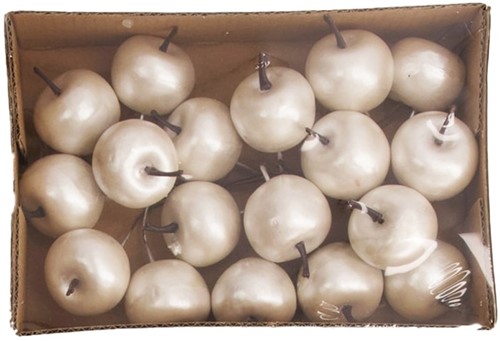 Actie Appel Appeltjes Foam WIT 3.5cm. +/-18stuks/ doosje Appel wit  