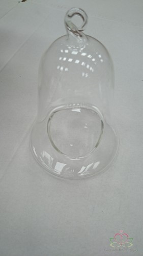 Glas Bel voor waxinelichtje of bloemen 18 cm hoog / ds 6st Glas Bel klok