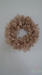 -Jute juteband, +/- 15 cm. naturel rol +/- 40 m Open structuur