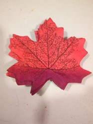 Blad zijde Herfstblad Rood met paars J Blad zijde blaad