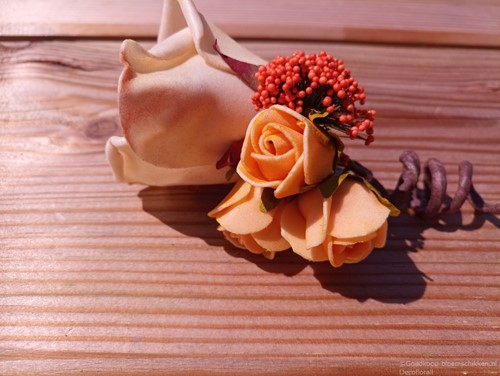 Corsage Roos Autumn CPA 863 Cava Oker Orange Maatwerk corsage