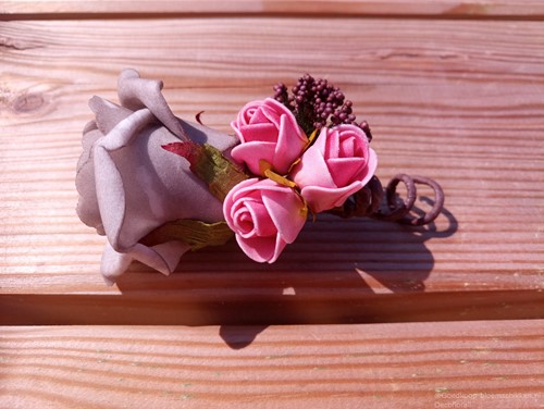 Corsage Roos Autumn CPA 866 Grijs Oudroze Bordeaux Maatwerk corsage